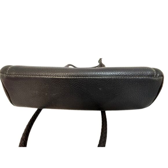 Brighton Black Pebble Leather Multi Compartment Shoulder Handbag Purse - Picture 7 of 12